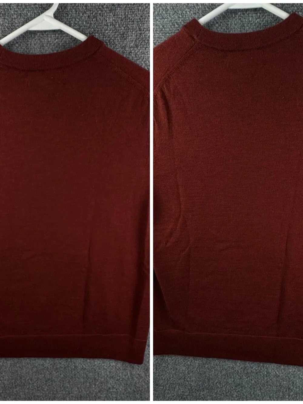 Banana Republic Baruffa Pullover Knit Sweater Soft Medium Red Merino Wool Adult